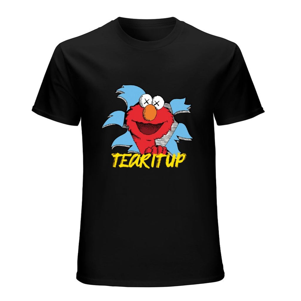 Tear It Up Cartoon Character Graphic Black T-Shirt