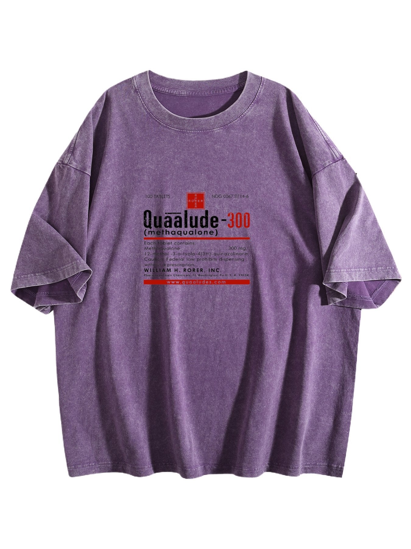 Quaalude 300 Vintage Label Graphic Washed T-Shirt