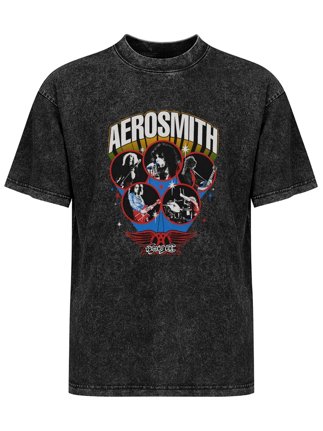 Aerosmith Peace Out Band Collage Graphic T-Shirt