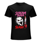 Scream Blade Slash Horror Graphic Black T-Shirt