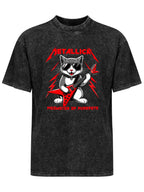Metallica Meowster of Purrpets Cat Graphic T-Shirt