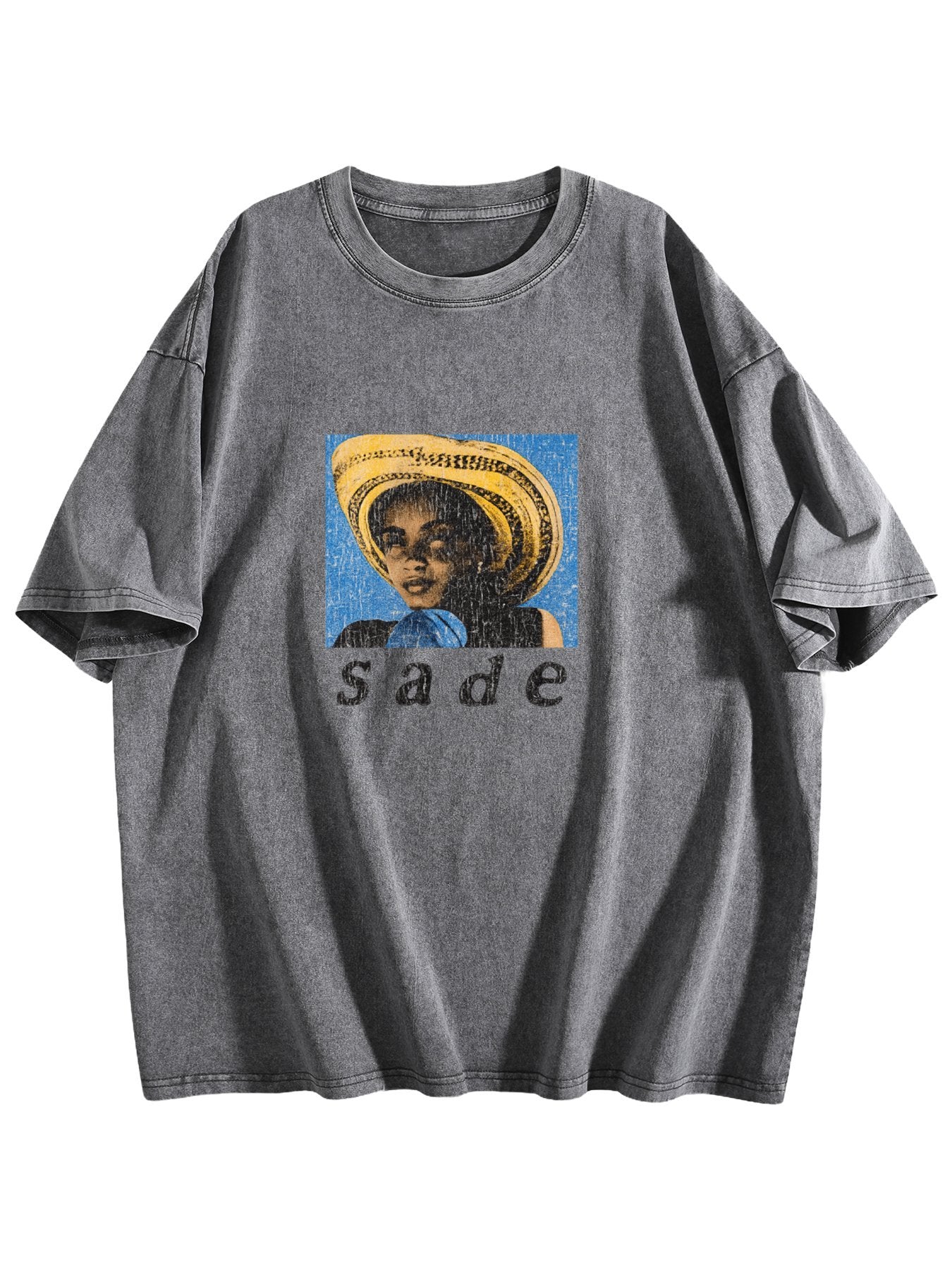 Sade Portrait Graphic Washed T-Shirt