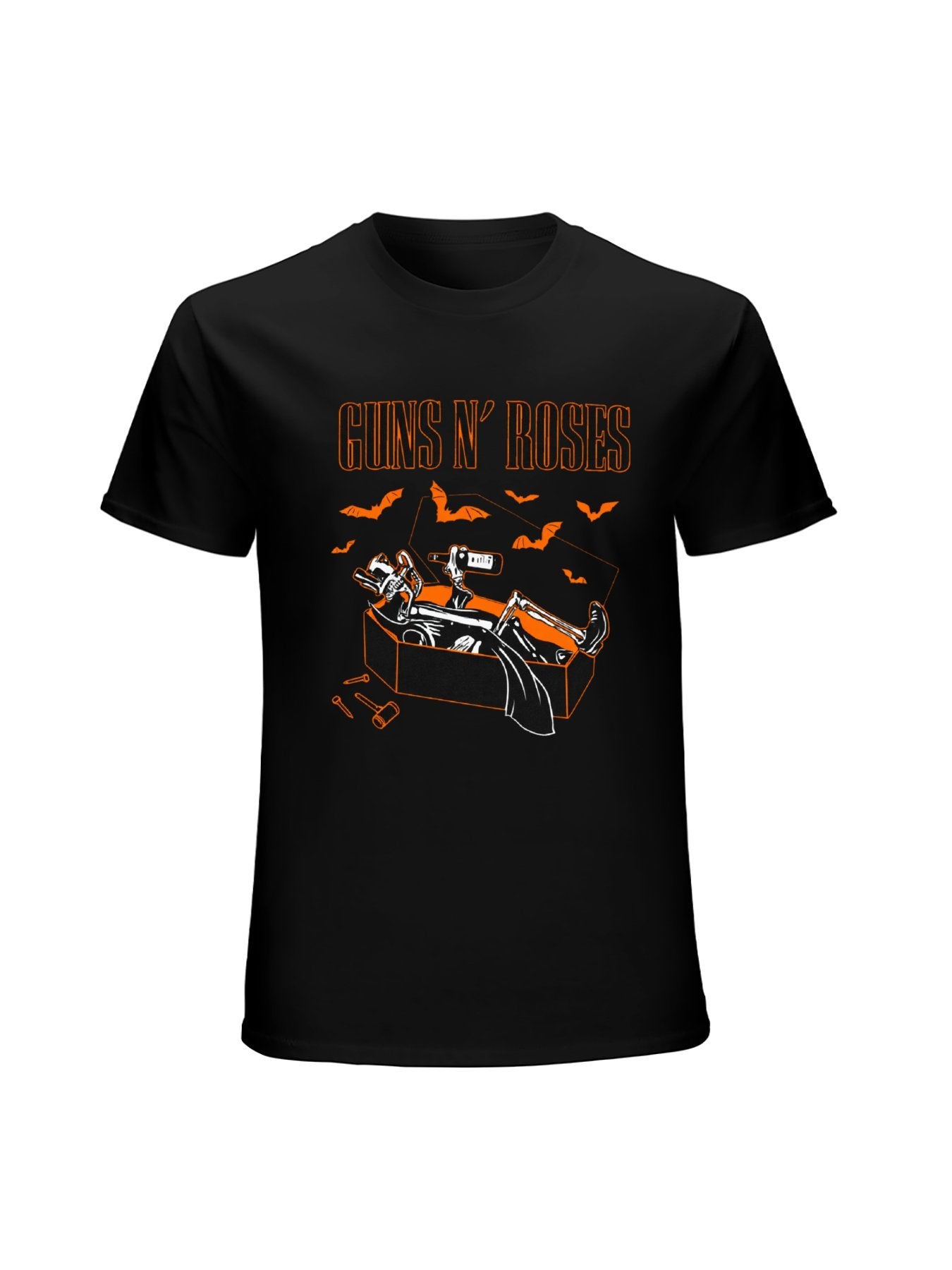 Guns N' Roses Halloween Coffin Graphic T-Shirt