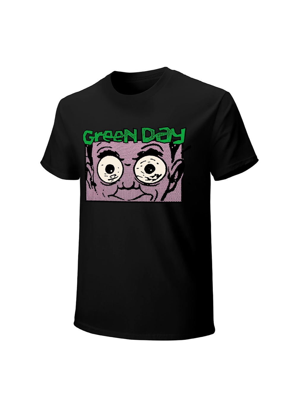 Green Day Wide-Eyed Comic Punk Graphic T-Shirt