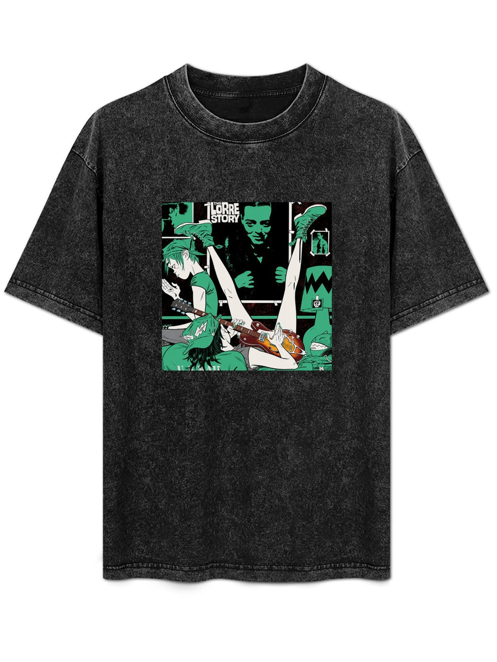 Gorillaz The Lore Story Comic Collage Graphic T-Shirt