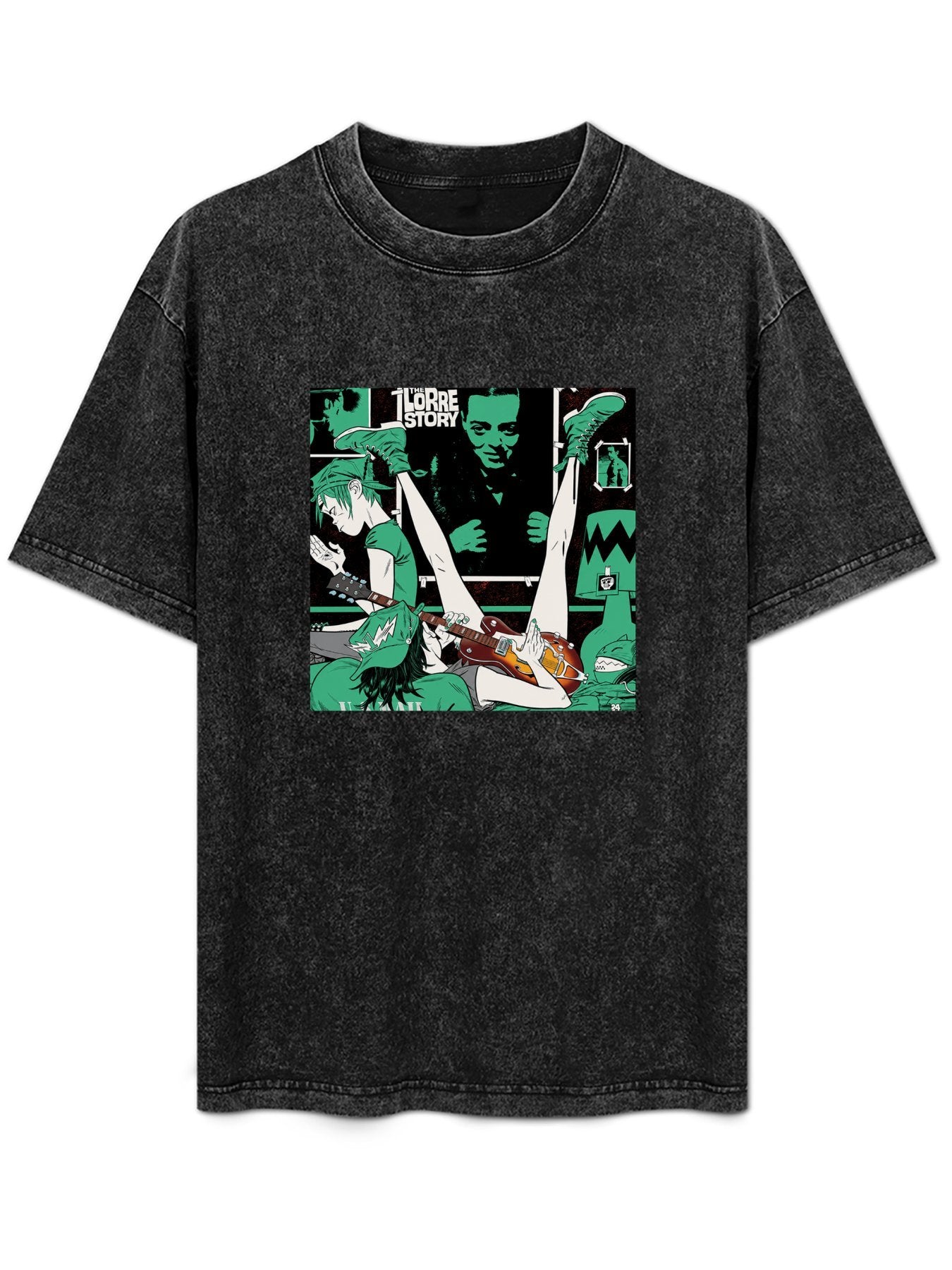 Gorillaz The Lore Story Comic Collage Graphic T-Shirt