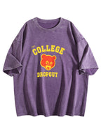 The College Dropout Bear Graphic Washed T-Shirt
