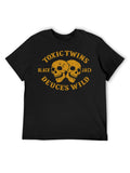 Toxic Twins Twin Skull Vintage Graphic T-Shirt