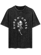 Guns N’ Roses Skull and Rose Vintage Graphic T-Shirt