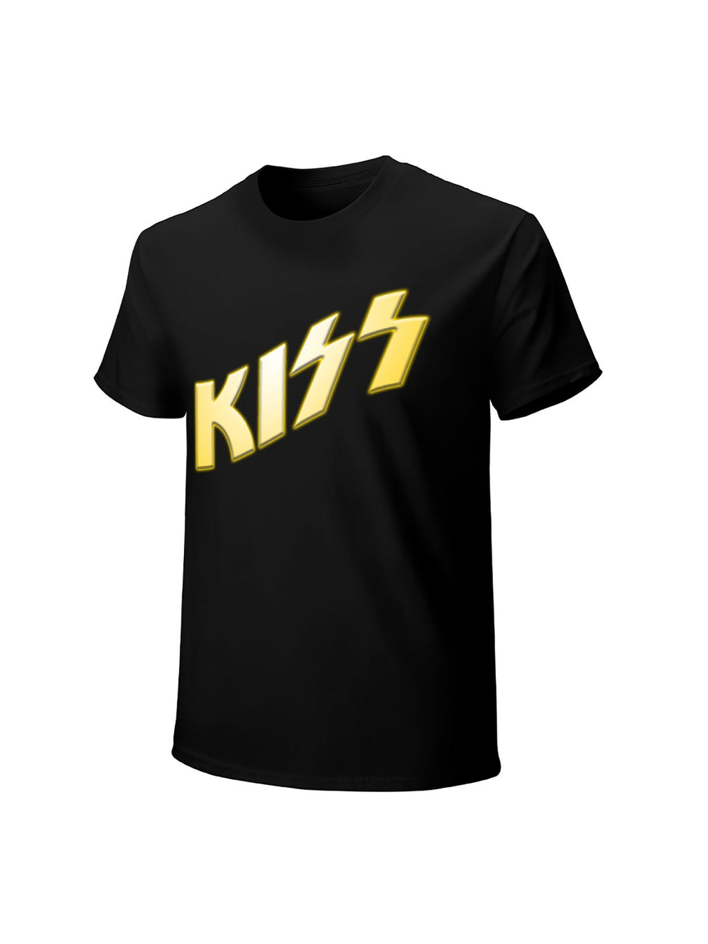 KISS Yellow Lightning Logo Graphic T-Shirt