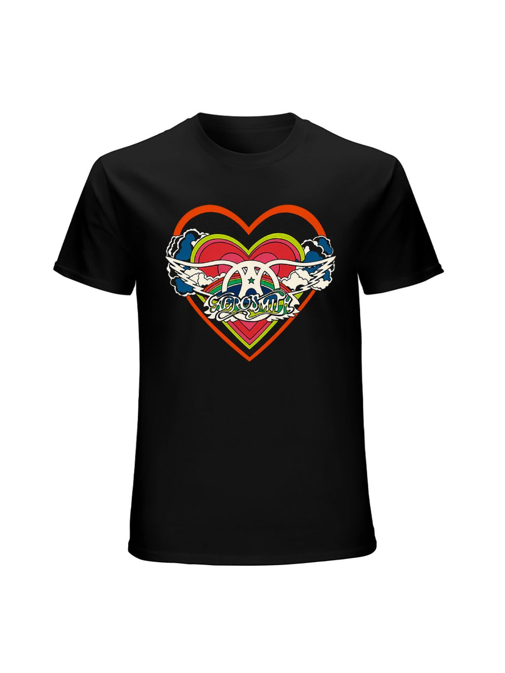 Aerosmith Heart Winged Logo Retro Graphic T-Shirt