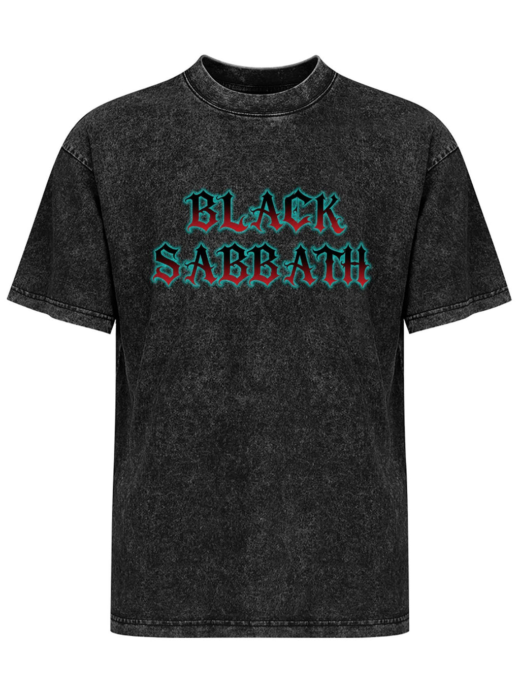 Vintage Washed Black Sabbath Gothic Logo Graphic T-Shirt
