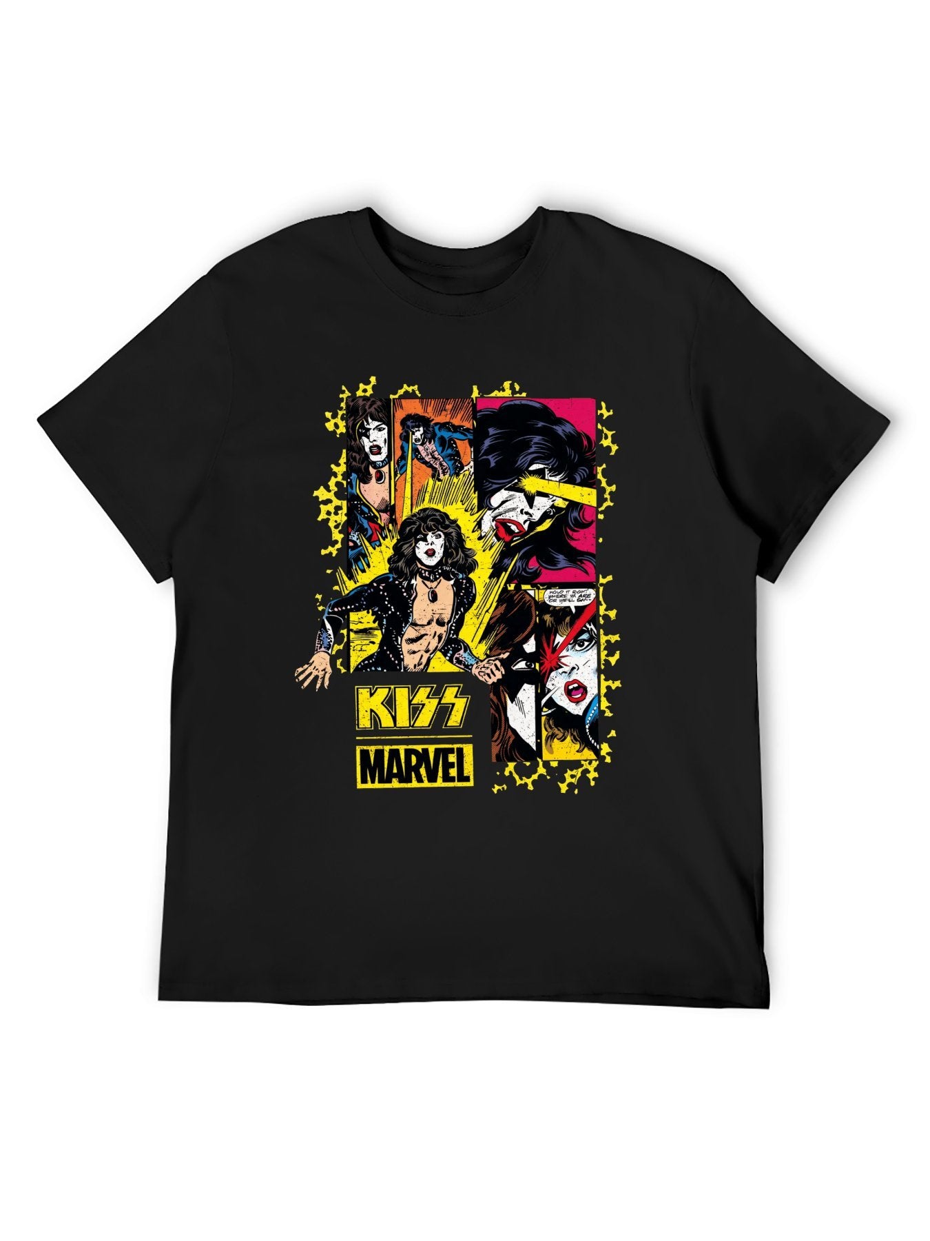 KISS Marvel Comic Panel Vintage Rock T-Shirt