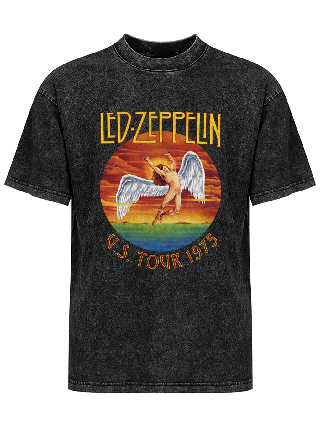 Led Zeppelin U.S. Tour 1975 Winged Angel Graphic T-Shirt