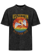 Led Zeppelin U.S. Tour 1975 Winged Angel Graphic T-Shirt
