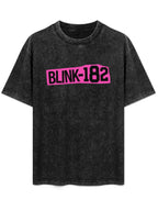 Blink-182 Pink Box Logo Graphic T-Shirt