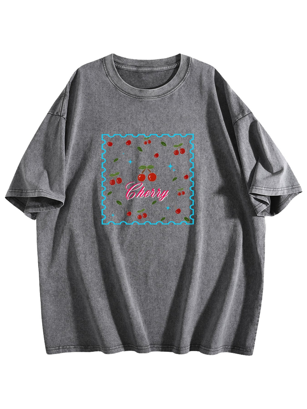 Cherry Graphic Washed T-Shirt