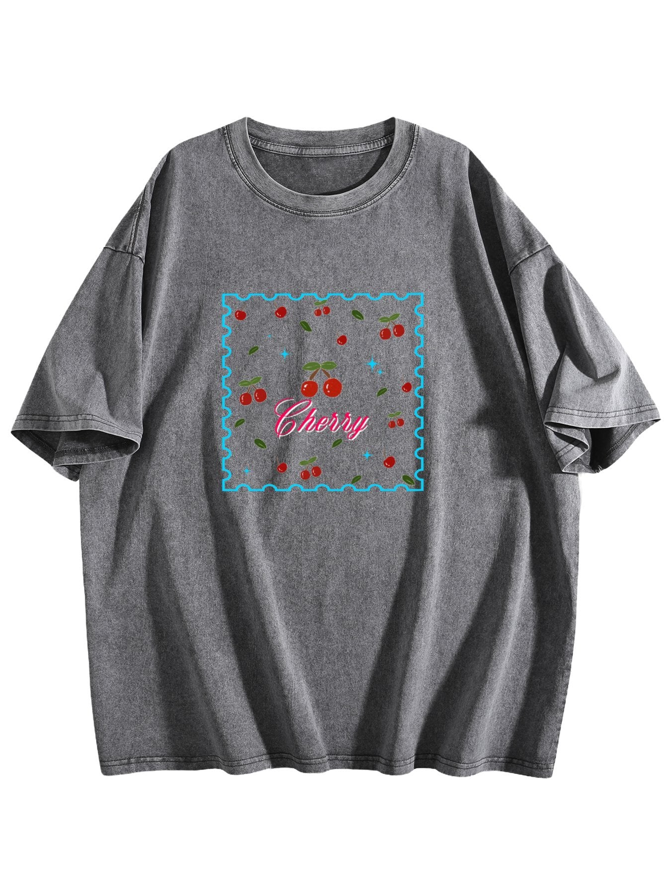Cherry Graphic Washed T-Shirt
