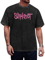 Slipknot Purple Distressed Logo Graphic T-Shirt
