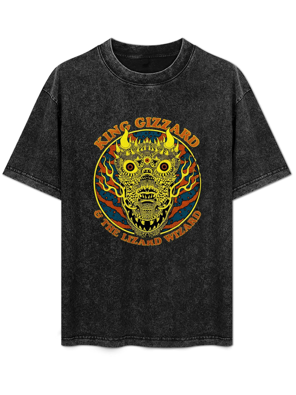 Vintage Washed King Gizzard & The Lizard Wizard Monster Graphic T-Shirt