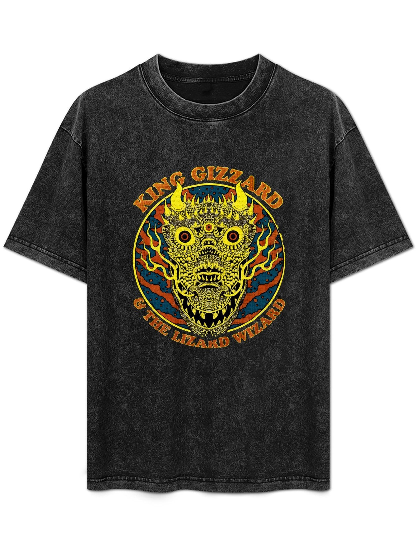Vintage Washed King Gizzard & The Lizard Wizard Monster Graphic T-Shirt