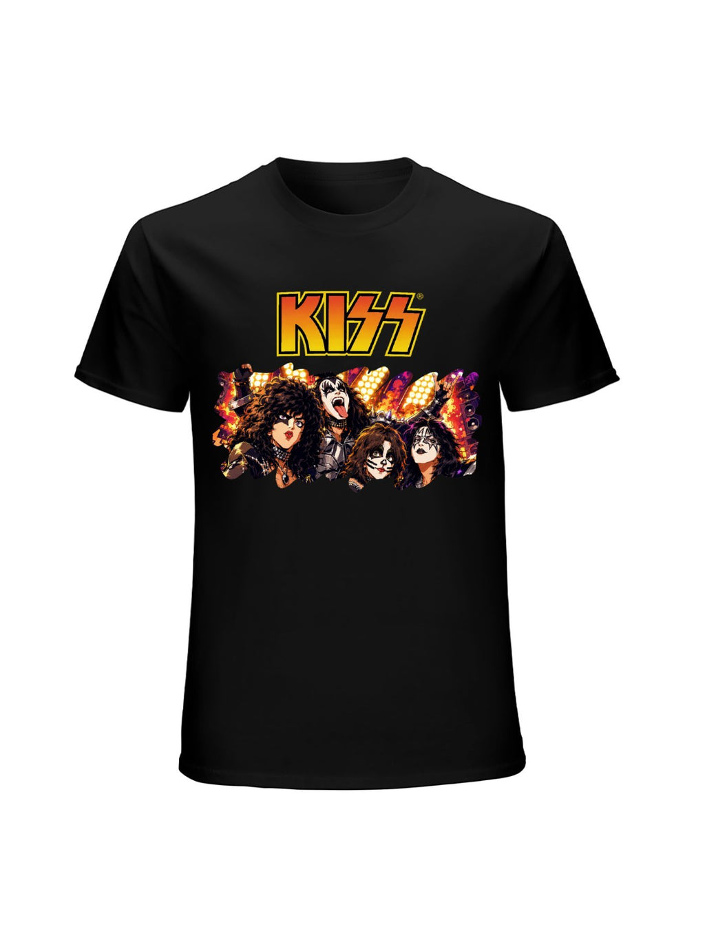 KISS Band Portrait Logo Graphic T-Shirt