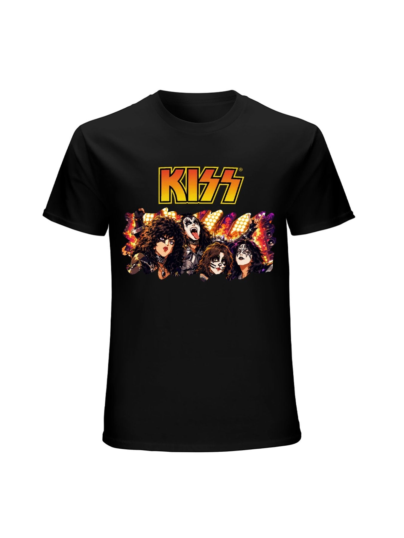 KISS Band Portrait Logo Graphic T-Shirt