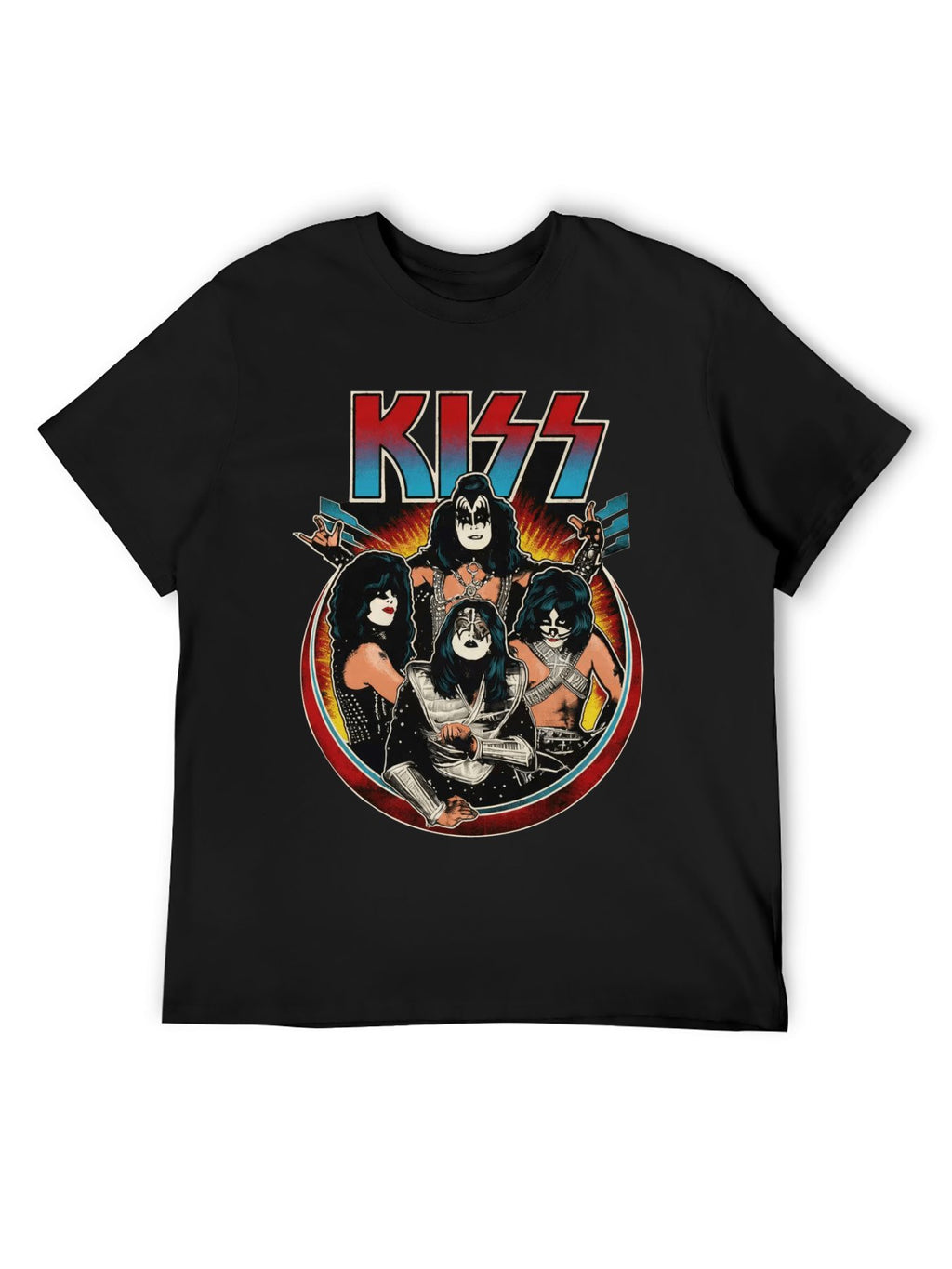 KISS Retro Band Portrait Graphic T-Shirt