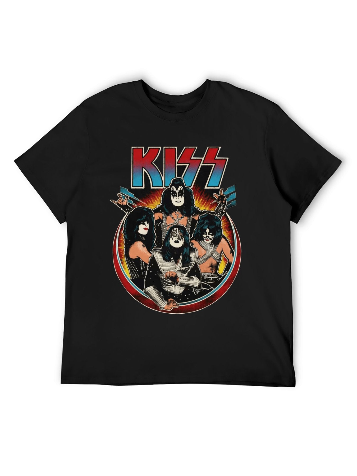 KISS Retro Band Portrait Graphic T-Shirt