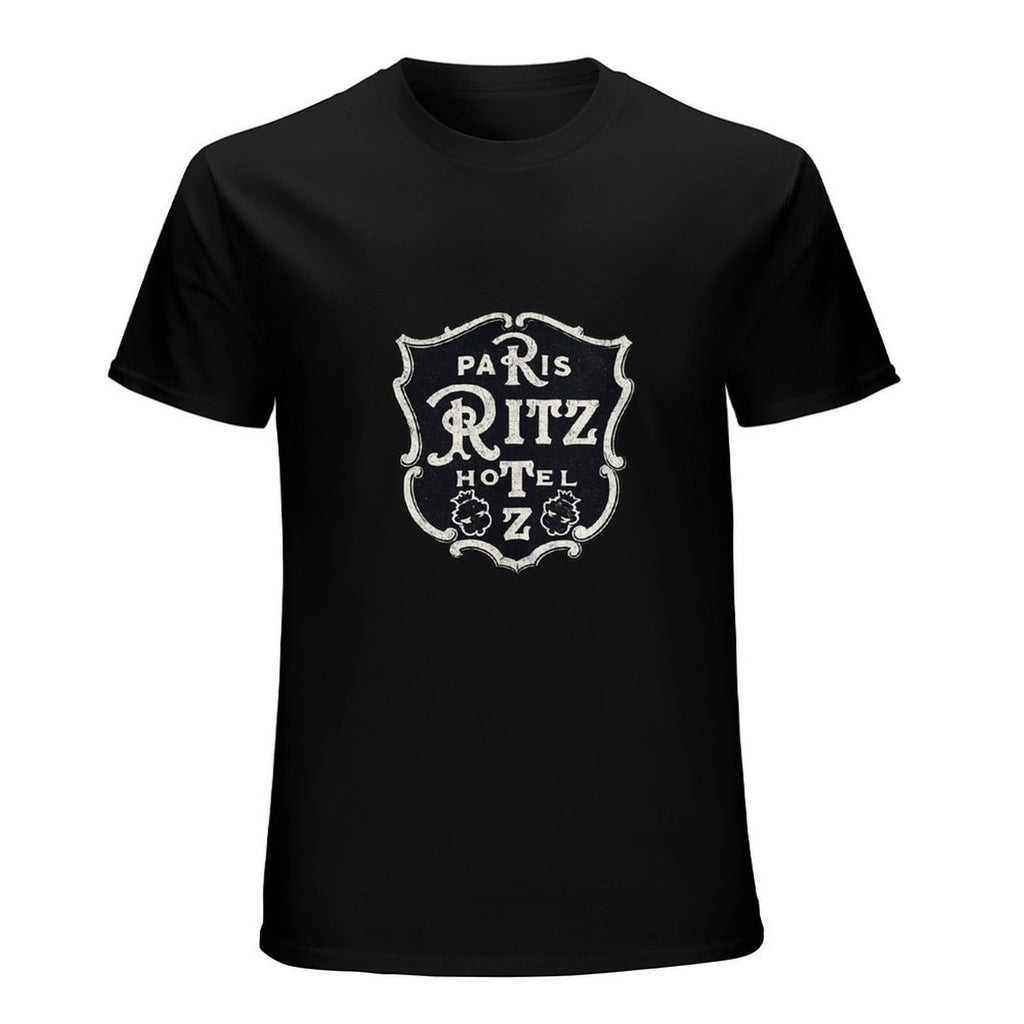 Paris Ritz Hotel Crest Graphic Black T-Shirt