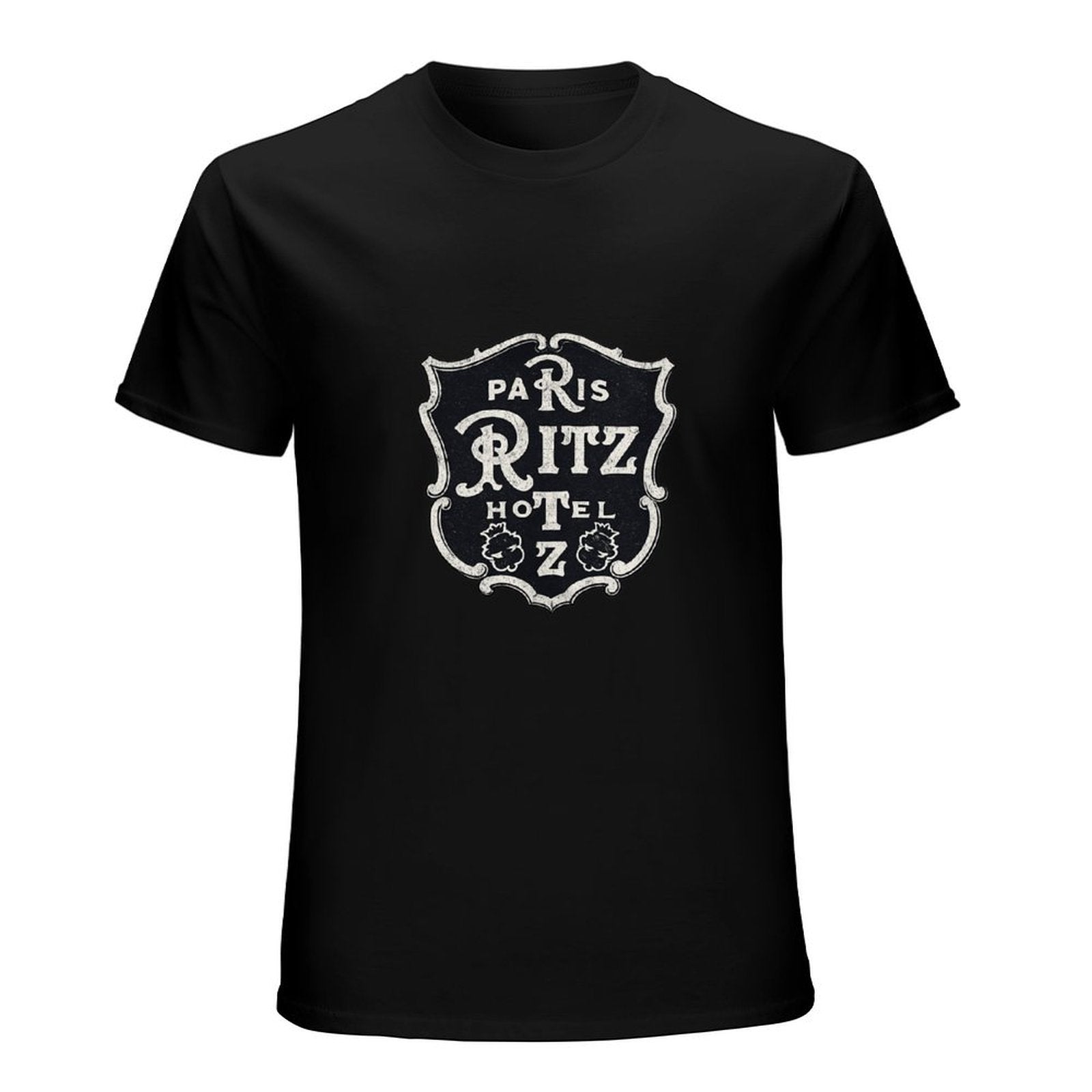 Paris Ritz Hotel Crest Graphic Black T-Shirt