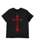 Black Sabbath Red Cross Bat Graphic T-Shirt