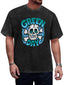 Green Day Blue Flame Skull Graphic T-Shirt