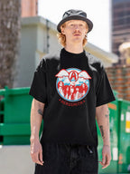 Aerosmith Band Portrait Bat Wing Vintage Graphic T-Shirt