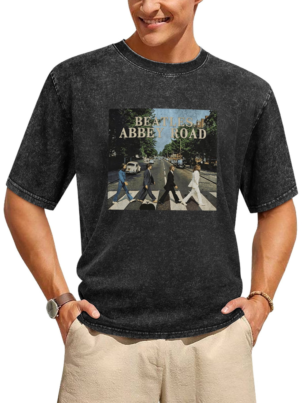 The Beatles Abbey Road Album Cover Graphic T-Shirt