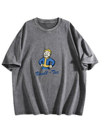 Vault-Tec Washed Cartoon Graphic T-Shirt