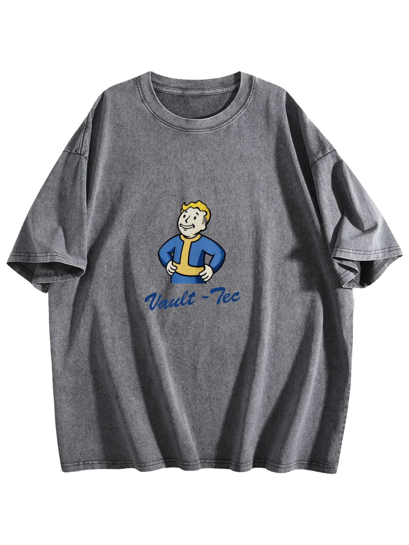 Vault-Tec Washed Cartoon Graphic T-Shirt