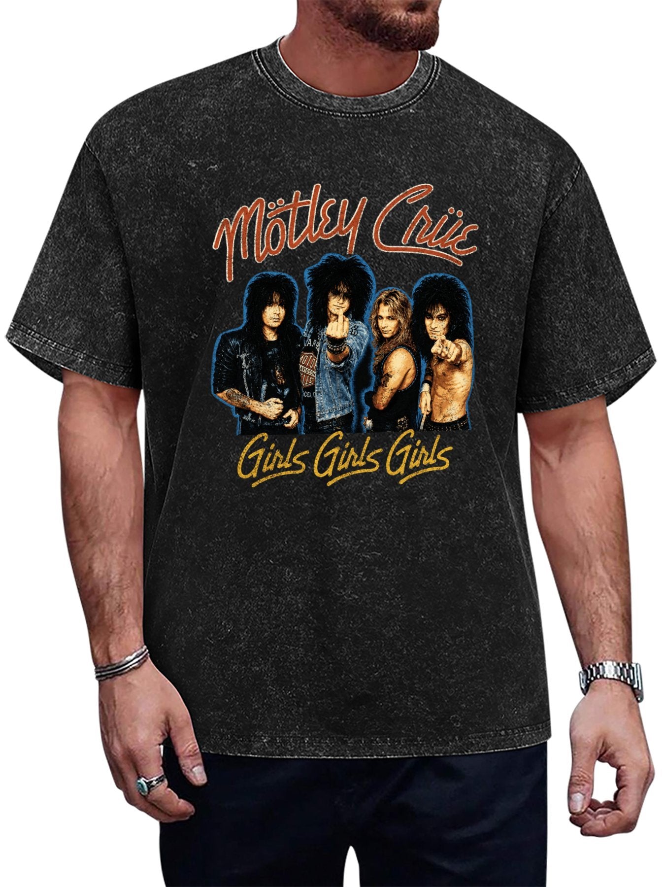 Mötley Crüe Girls Girls Girls Band Photo T-Shirt