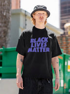 Black Lives Matter Purple Statement Graphic T-Shirt
