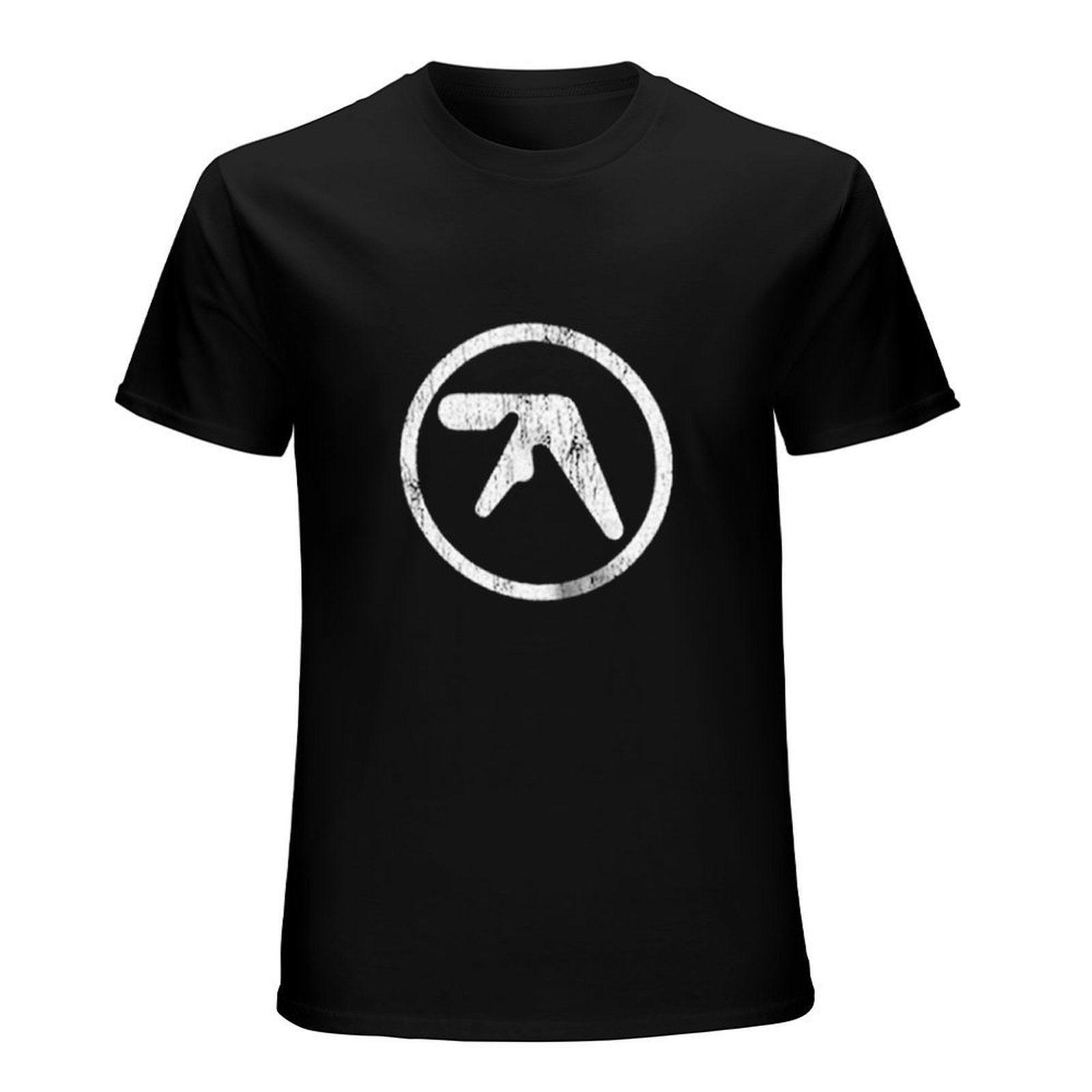 Abstract Circle Logo Graphic Black T-Shirt