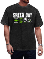 Green Day Hazard Symbols Graphic T-Shirt