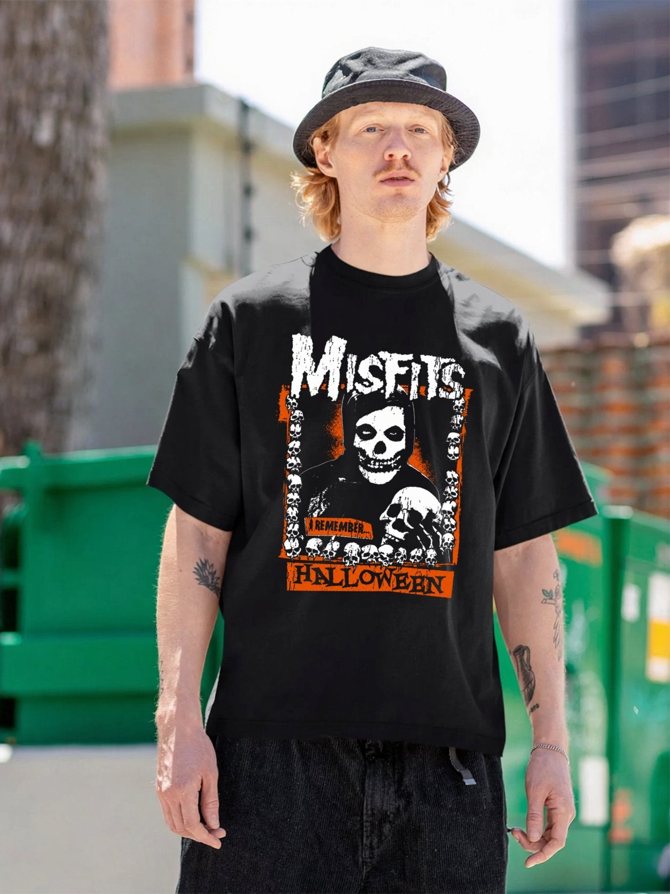 Misfits “Remember Halloween” Skull Poster Graphic T-Shirt