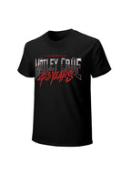 Mötley Crüe 40 Years Distressed Logo Graphic T-Shirt