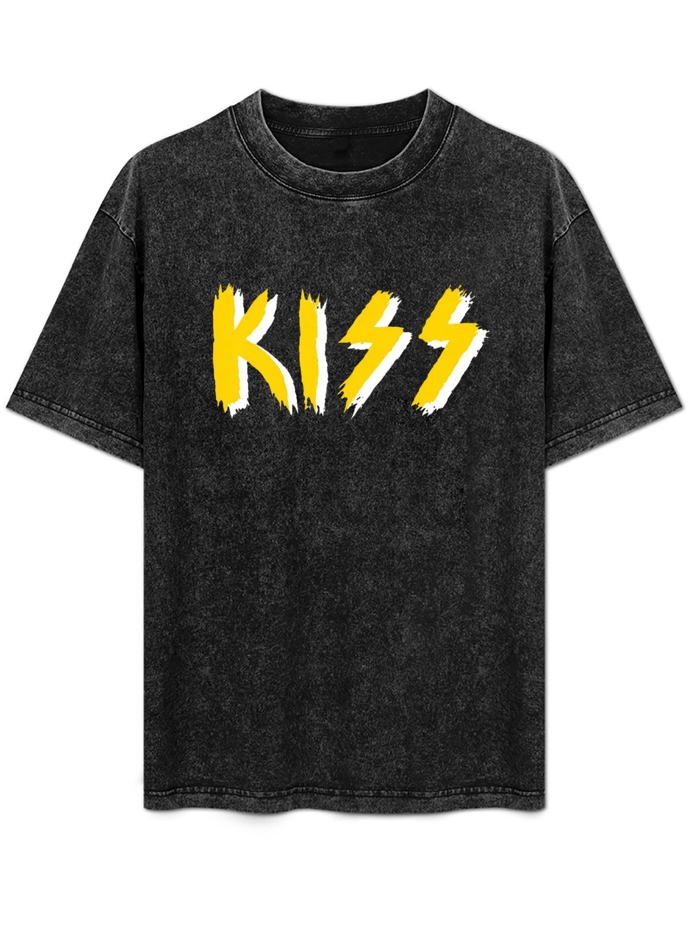 Vintage Washed KISS Classic Logo Graphic T-Shirt