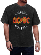 Vintage Washed AC/DC Distressed Logo Graphic T-Shirt
