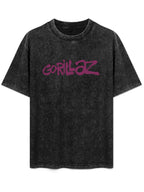 Gorillaz Purple Graffiti Logo Graphic T-Shirt