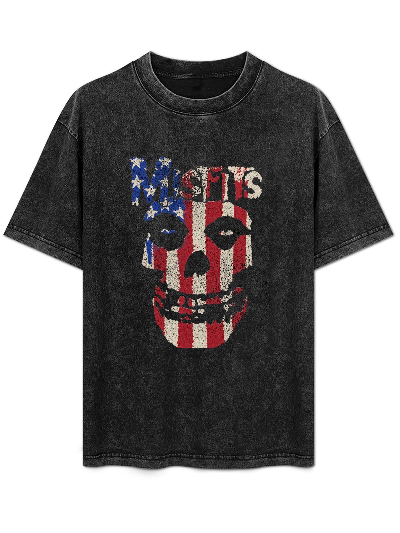 Misfits American Flag Fiend Skull Graphic T-Shirt