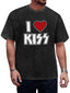I Love KISS Heart Logo Graphic T-Shirt