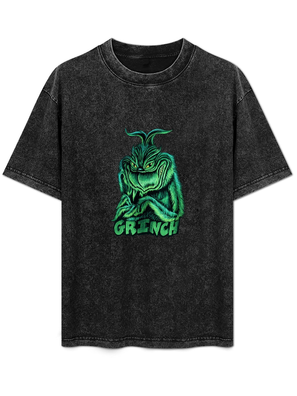 Grinch Character Graphic Washed T-Shirt