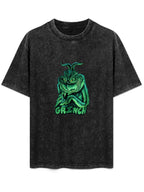 Grinch Character Graphic Washed T-Shirt
